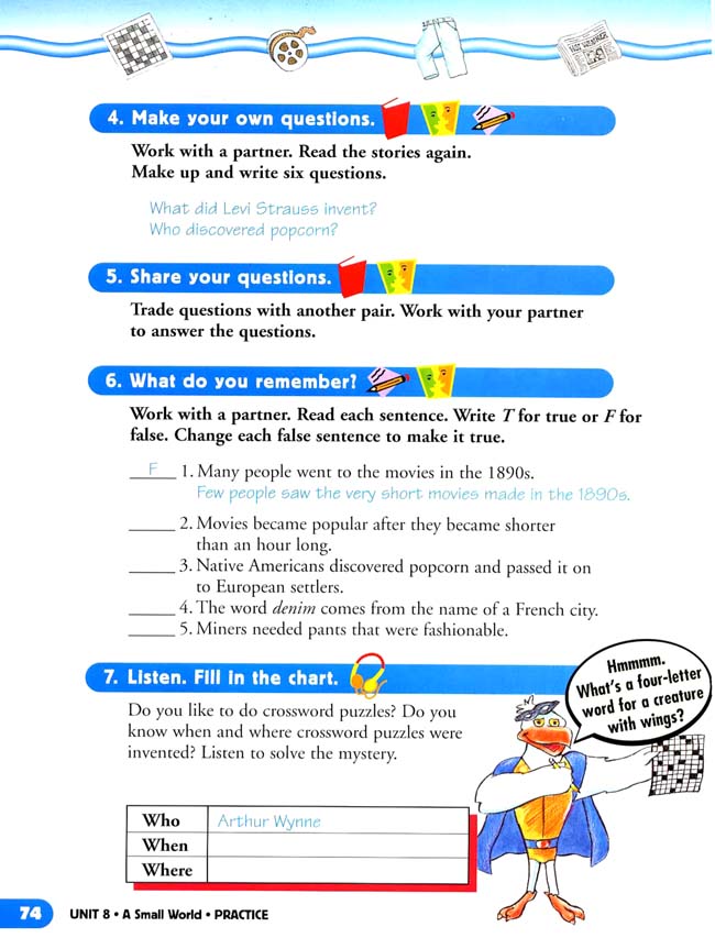 Unit 8 A Small World(第74页)