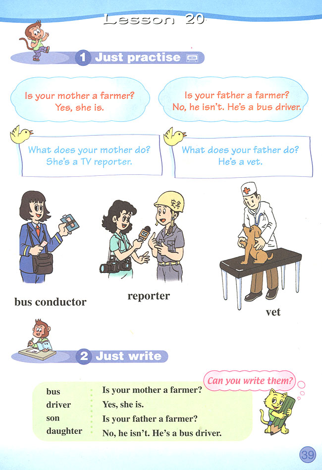 Unit 4 What does your mother do? Lesson 19(第39页)