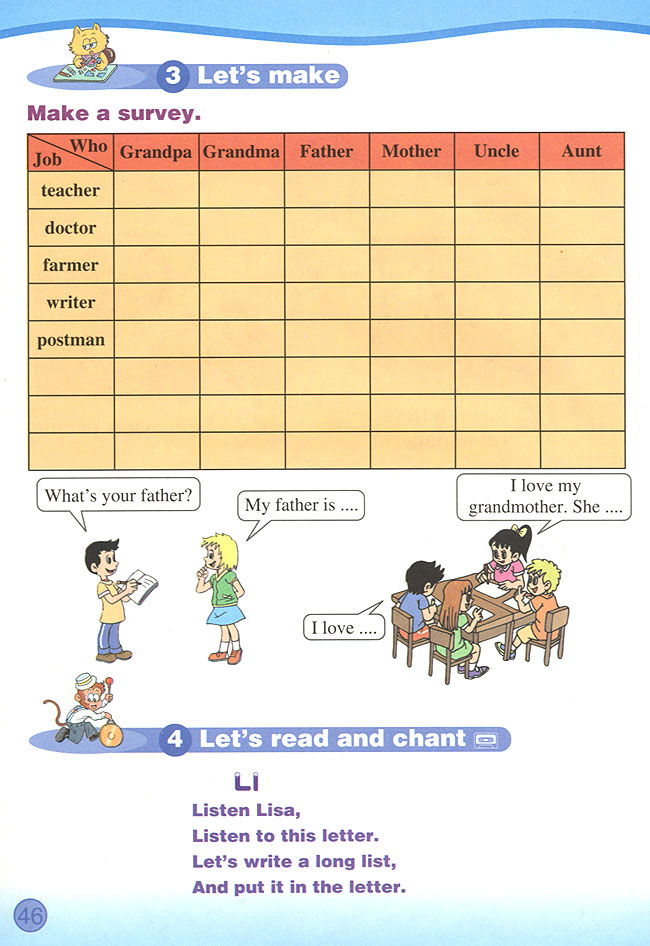 Unit 4 What does your mother do? Lesson 19(第46页)