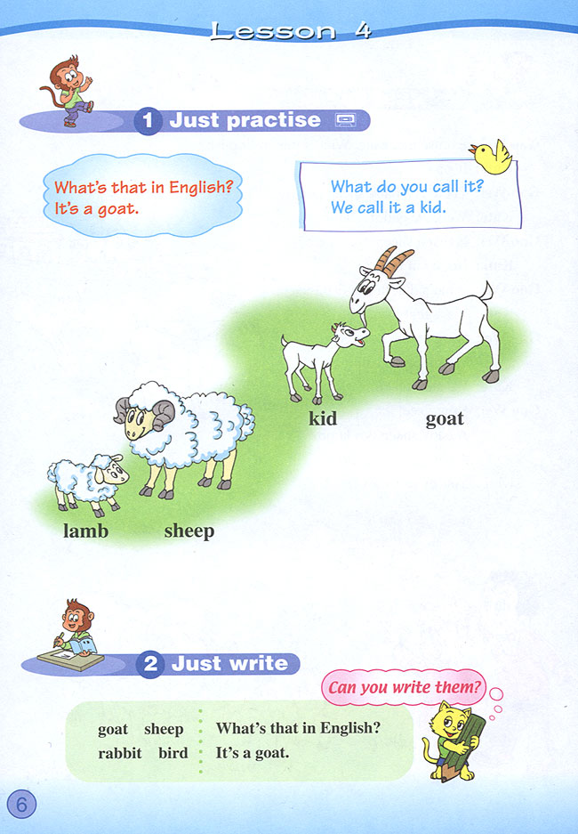 Unit 1 Do you like young animals?(第6页)